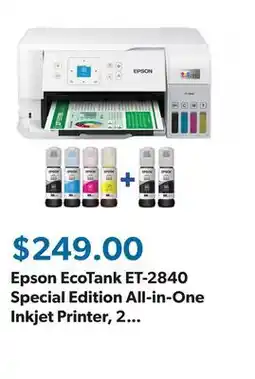 Sam's Club Epson EcoTank ET-2840 Special Edition All-in-One Inkjet Printer, 2 Bonus Black Ink Bottles offer