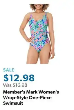Sam's Club Member's Mark Women's Wrap-Style One-Piece Swimsuit offer
