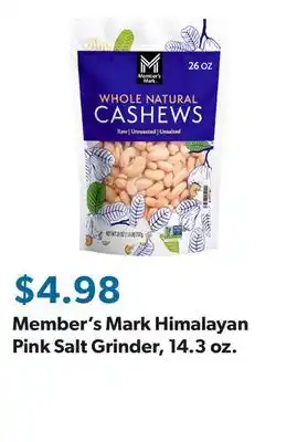 Sam's Club Member's Mark Himalayan Pink Salt Grinder, 14.3 oz offer