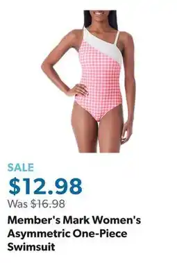 Sam's Club Member's Mark Women's Asymmetric One-Piece Swimsuit offer