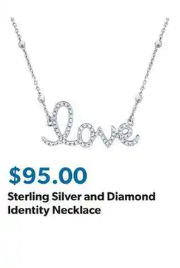 Sam's Club Sterling Silver and Diamond Identity Necklace offer