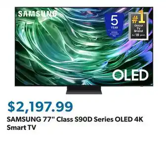 Sam's Club SAMSUNG 77 Class S90D Series OLED 4K Smart TV offer