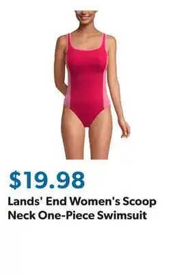 Sam's Club Lands' End Women's Scoop Neck One-Piece Swimsuit offer