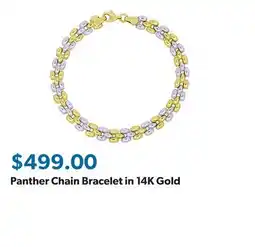 Sam's Club Panther Chain Bracelet in 14K Gold offer