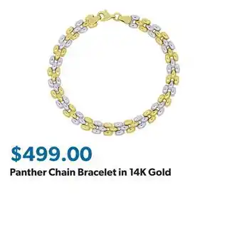 Sam's Club Panther Chain Bracelet in 14K Gold offer