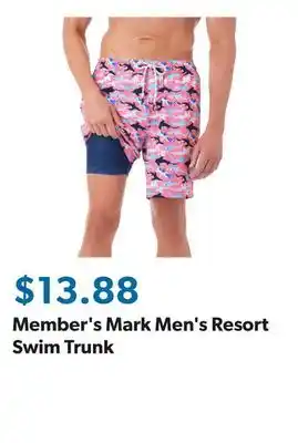 Sam's Club Member's Mark Men's Resort Swim Trunk offer