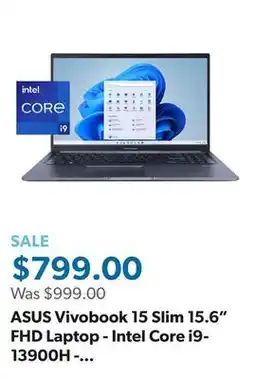 Sam's Club ASUS Vivobook 15 Slim 15.6 FHD Laptop - Intel Core i9-13900H - 16GB RAM - 1TB SSD - Windows 11 offer