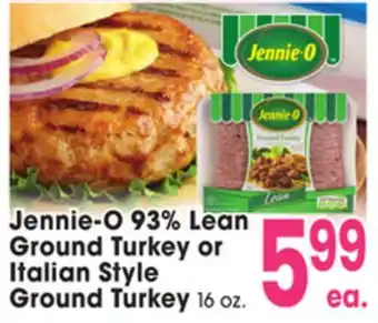 Jewel-Osco Jennie-O 93% Lean Ground Turkey or Ground Turkey Italian Style Ground Turkey offer