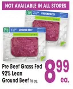Jewel-Osco Pre Beef Grass Fed 92% Lean Ground Beef offer