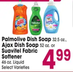 Jewel-Osco Palmolive Dish Soap 32.5 oz., Ajax Dish Soap 52 oz. or Suavitel Fabric Softener 46 oz. Liquid offer
