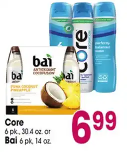Jewel-Osco Core 6 pk., 30.4 oz. or Bai 6 pk, 14 oz offer