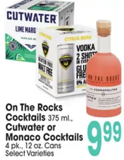 Jewel-Osco On The Rocks Cocktails 375 ml., Cocktails or Monaco Cocktails offer