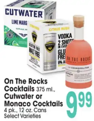 Jewel-Osco On The Rocks Cocktails 375 ml., Cocktails or Monaco Cocktails offer