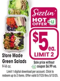 Jewel-Osco Green Salads offer