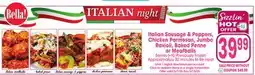 Jewel-Osco Italian Sausage & Peppers, Chicken Parmesan, Jumbo Ravioli, Baked Penne or Meatballs offer