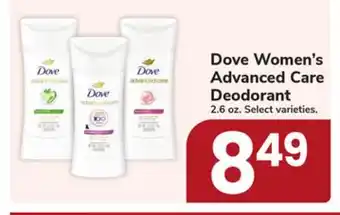 Jewel-Osco Dove Women's Advanced Care Deodorant offer