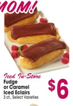 Jewel-Osco Fudge or Caramel Iced Eclairs offer