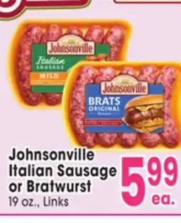 Jewel-Osco Johnsonville Italian Sausage or Bratwurst offer