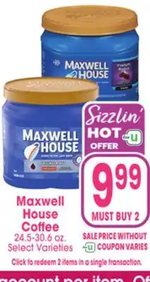 Jewel-Osco Maxwell House Coffee offer