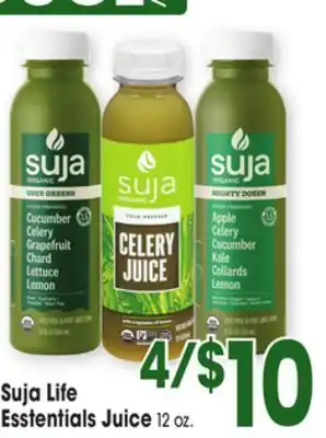 Jewel-Osco Suja Life Esstentials Juice offer