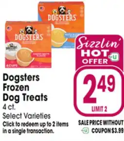 Jewel-Osco Dogsters Frozen Dog Treats offer