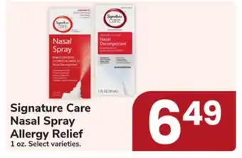 Jewel-Osco Signature Care Nasal Spray Allergy Relief offer