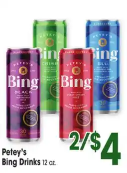 Jewel-Osco Petey's Bing Drinks offer