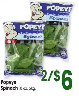 Jewel-Osco Popeye Spinach offer
