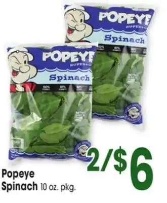 Jewel-Osco Popeye Spinach offer