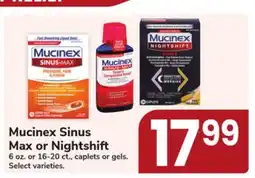 Jewel-Osco Mucinex Sinus Max or Nightshift offer