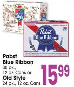 Jewel-Osco Pabst Blue Ribbon 30 pk., 12 oz. Cans or Old Style 24 pk. 12 oz. Cans offer
