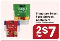 Jewel-Osco Signature Select Food Storage Containers offer