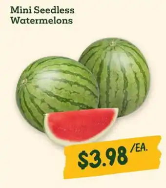 Sprouts Farmers Market Mini seedless watermelons offer