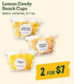 Sprouts Farmers Market Lemon candy snack cups offer