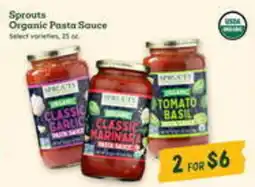 Sprouts Farmers Market Sprouts organic pasta sauce offer
