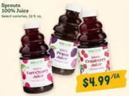 Sprouts Farmers Market Sprouts 100% juice offer