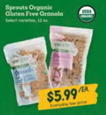 Sprouts Farmers Market Sprouts organic gluten free granola offer