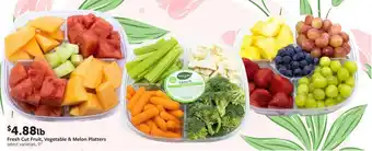 Fareway Fresh cut fruit, vegetable & melon platters offer