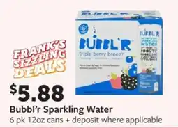 Fareway Bubbl❜r sparkling water offer