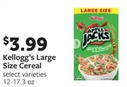 Fareway Kellogg's large size cereal offer
