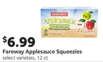 Fareway Fareway applesauce squeezies offer