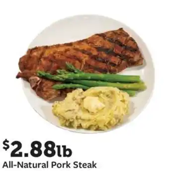 Fareway All-natural pork steak offer