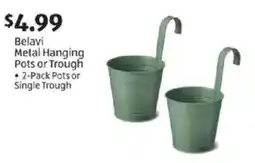 Aldi Belavi metal hanging pots or trough offer