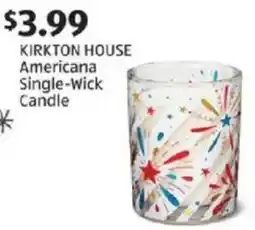 Aldi Kirkton house americana single-wick candle offer