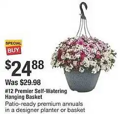 The Home Depot Premier self-watering hanging basket offer