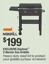 The Home Depot Nexgrill daytona 2-burner gas griddle offer