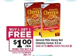 Grocery Outlet General Mills Honey Nut Cheerios Cereal offer