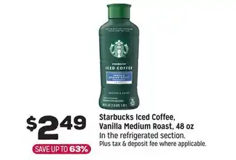 Grocery Outlet Starbucks Iced Coffee, Vanilla Medium Roast offer