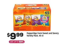 Grocery Outlet Pepperidge Farm Sweet and Savory Variety Pack offer