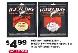 Grocery Outlet Ruby Bay Smoked Salmon, Scottish Style or Lemon Pepper offer